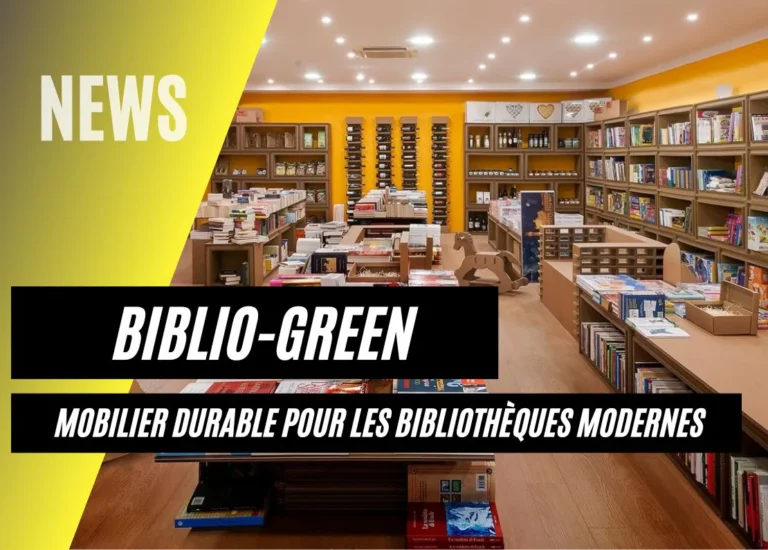 Mobilier pour bibliotheque ecologiqu en carton