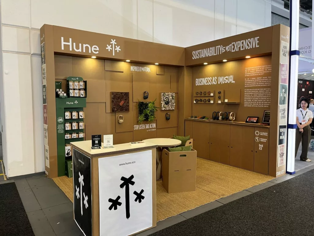 Atech J&G Group sustainable cardboard stand - events and stands