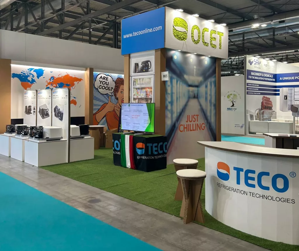 Ecological stand for Teco at OCET- event set-up and stand