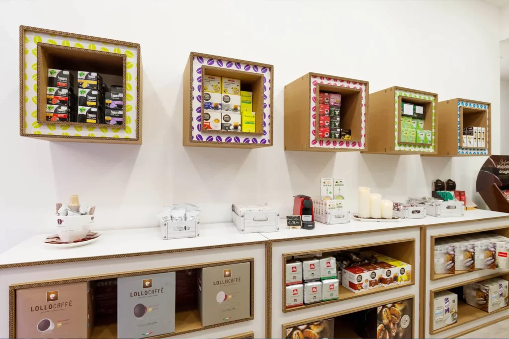 Cardboard furniture for Matic shop - shop furniture