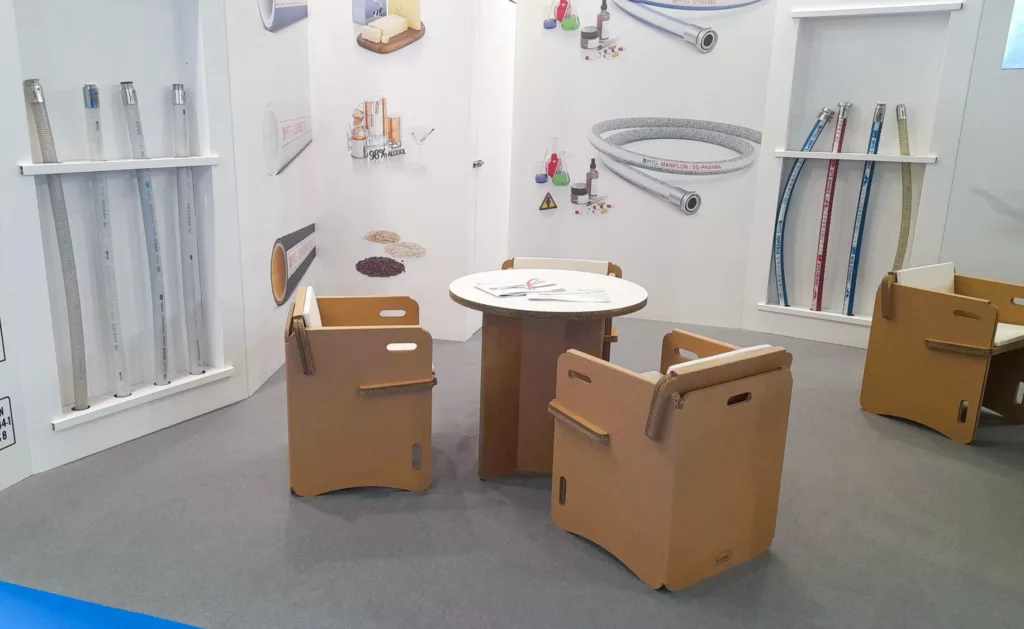 Exhibition stands made of ecological cardboard - setting up events and fairs