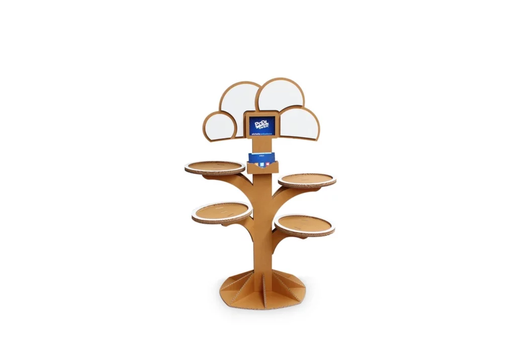 cardboard label holder display