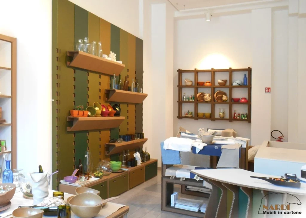 Green.Clo cardboard shop furniture - shop furniture