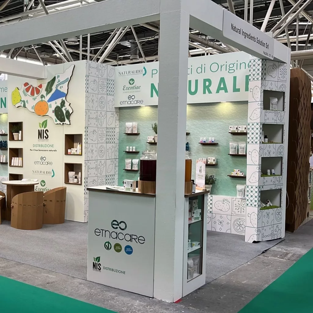Pre-fitted cardboard stand - Event and stand set-up