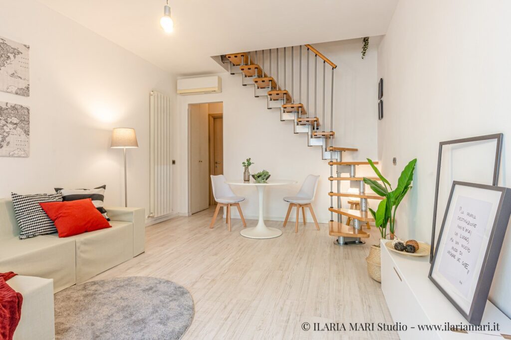 Linving area with cardboard furniture