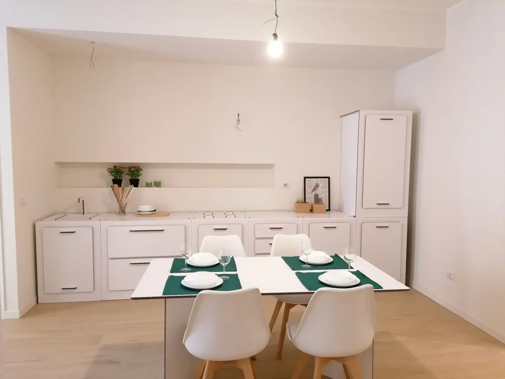 Gioia cardboard kitchen for home staging furniture