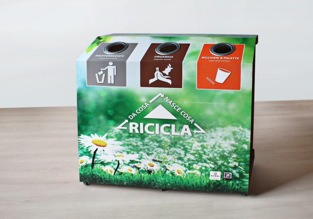 vano differenziatore per raccolta rifiuti