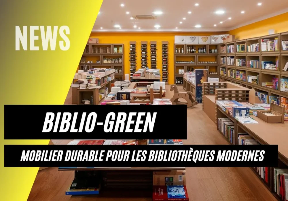 Mobilier pour bibliotheque ecologiqu en carton