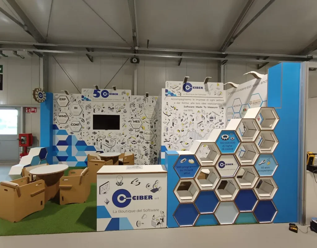 allestimenti personalizzati in cartone - stand ed eventi