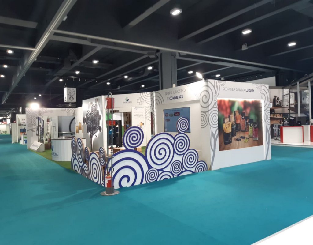 allestimento fieristico ecologico in cartone - Venditalia