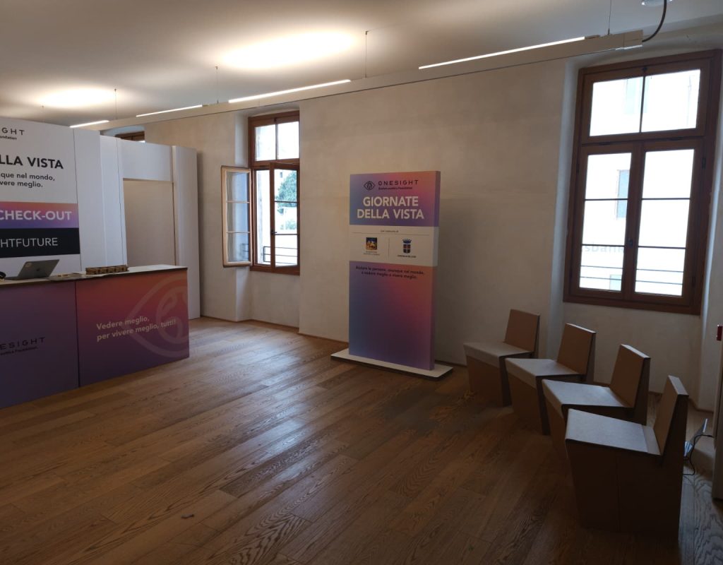 allestimento temporaneo Essilor Luxottica Foundation