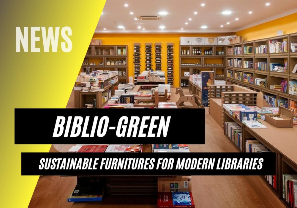 cardboard library furniture