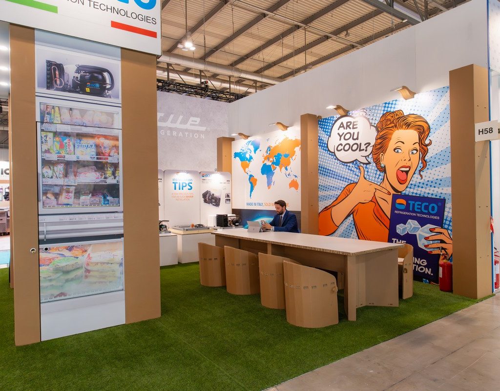 mobili in cartone per fiera