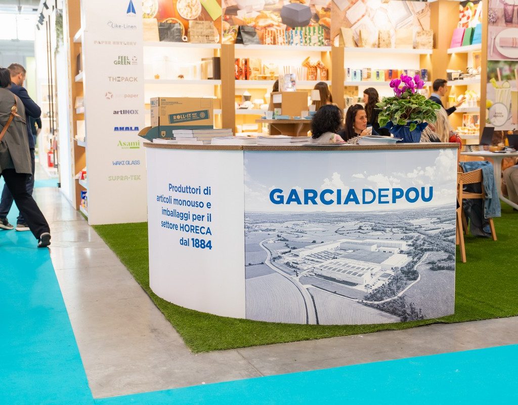 reception in cartone per fiera host